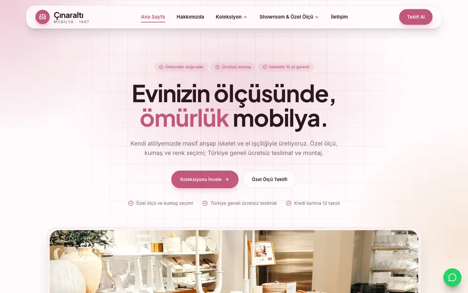 Mobilya · Kristal şablonu