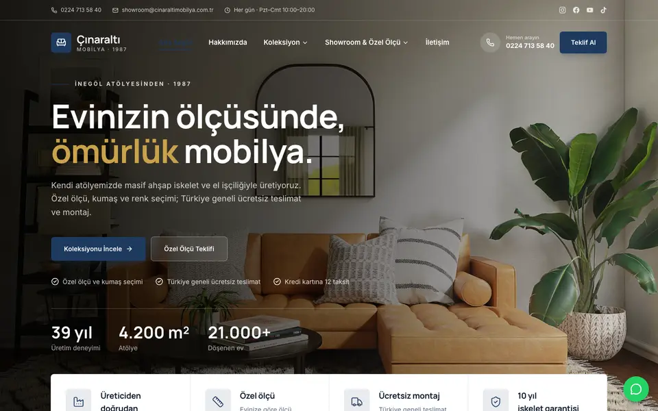Mobilya · Kurumsal şablonu