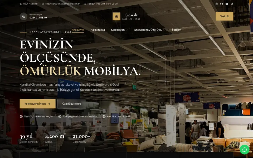 Mobilya · Lüks şablonu
