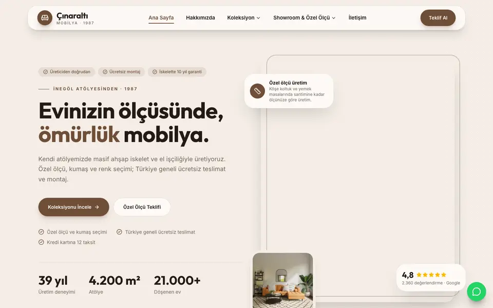 Mobilya · Modern şablonu
