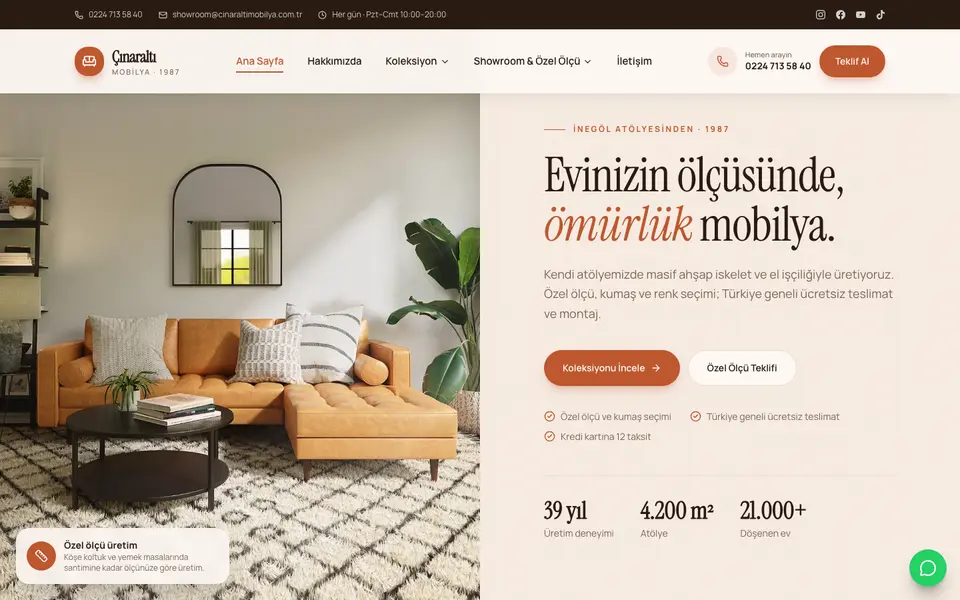 Mobilya · Retro şablonu