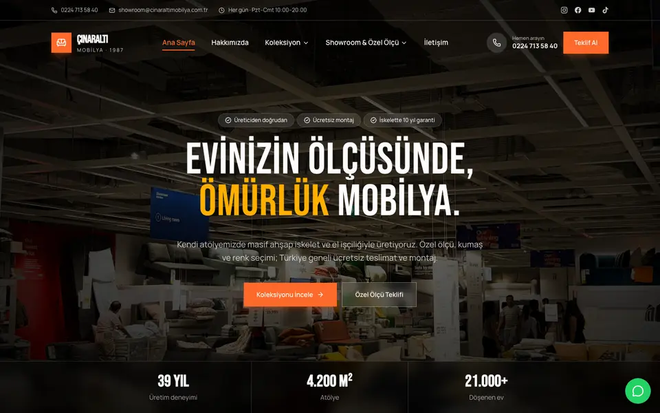 Mobilya · Sinema şablonu