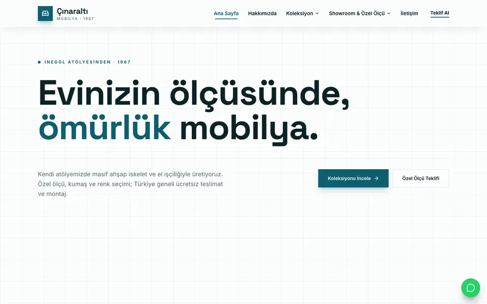 Mobilya · Teknik şablonu