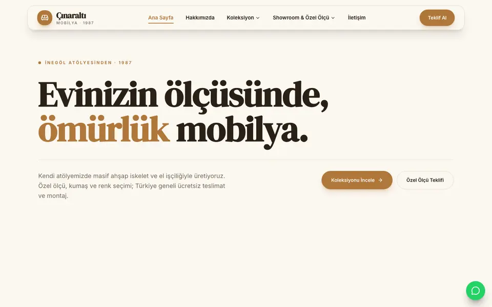 Mobilya · Vitrin şablonu