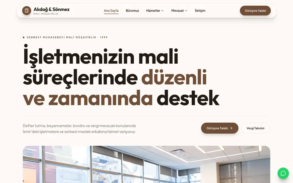 Mali Müşavirlik · Canlı şablonu