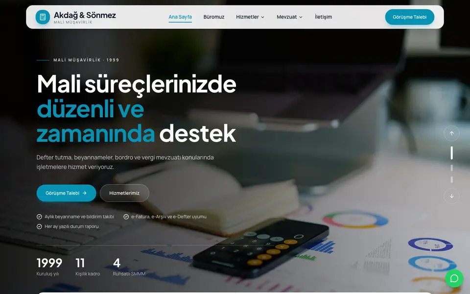 Mali Müşavirlik · Dinamik şablonu