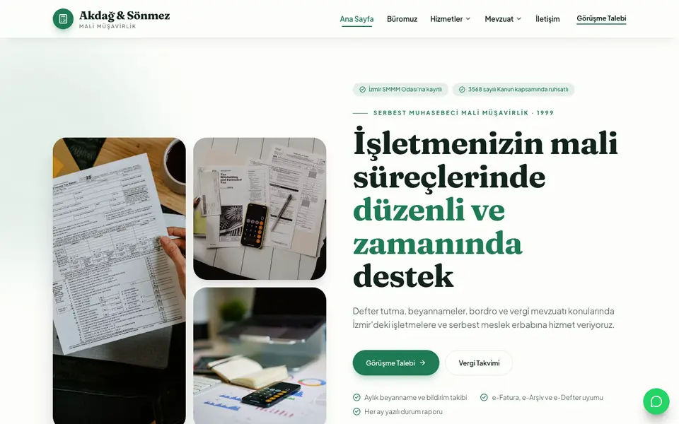 Mali Müşavirlik · Doğal şablonu