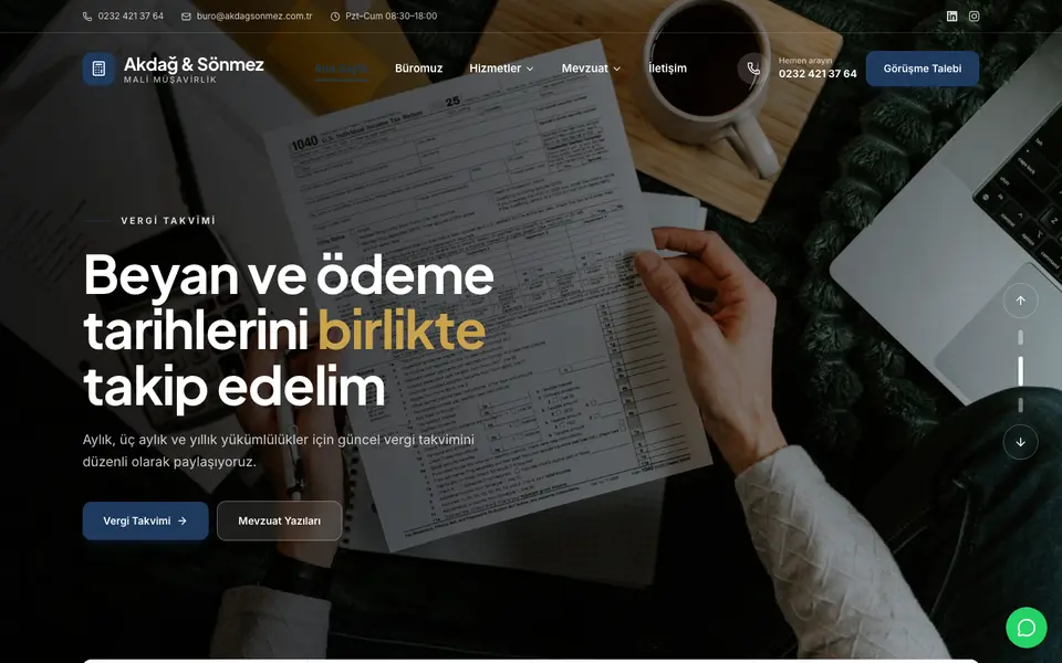 Mali Müşavirlik · Klasik şablonu