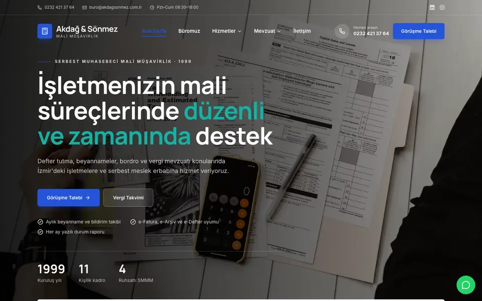 Mali Müşavirlik · Kurumsal şablonu