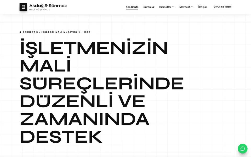 Mali Müşavirlik · Monokrom şablonu