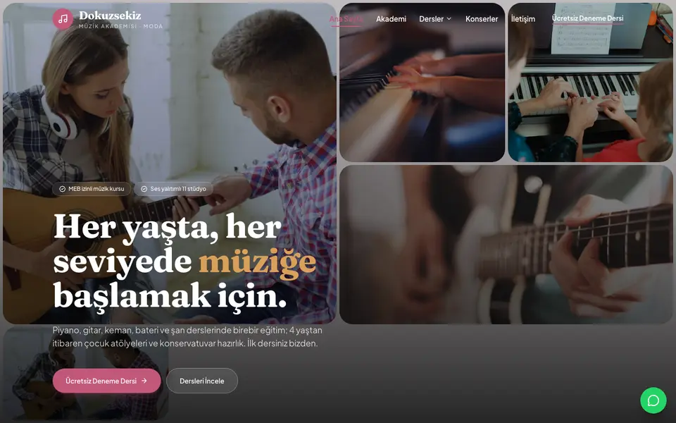 Müzik Kursu · Bahar şablonu