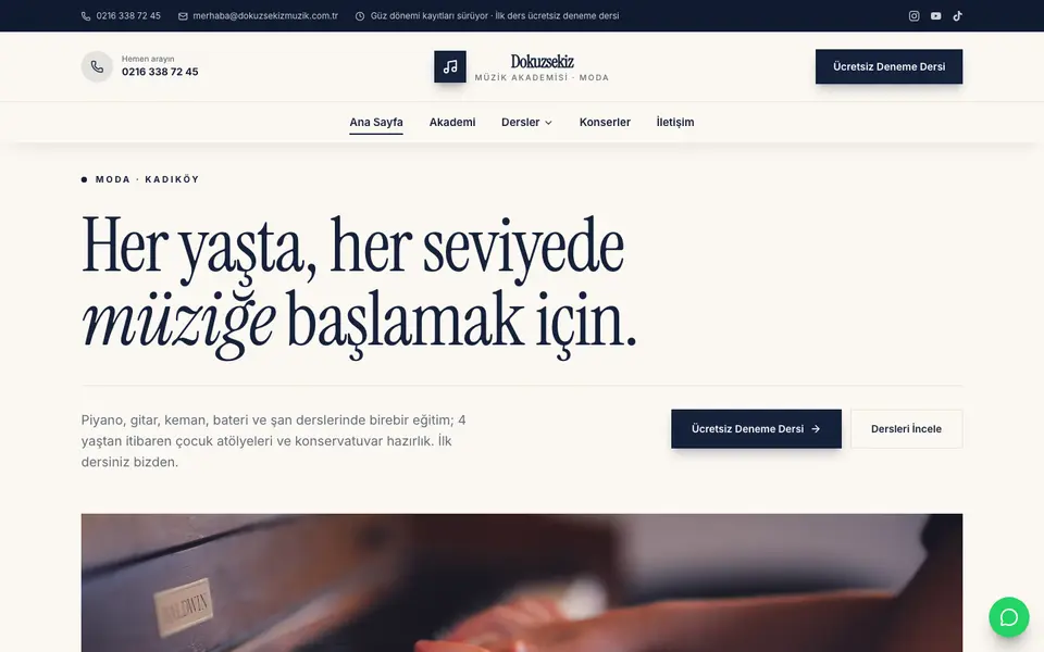 Müzik Kursu · Gazete şablonu