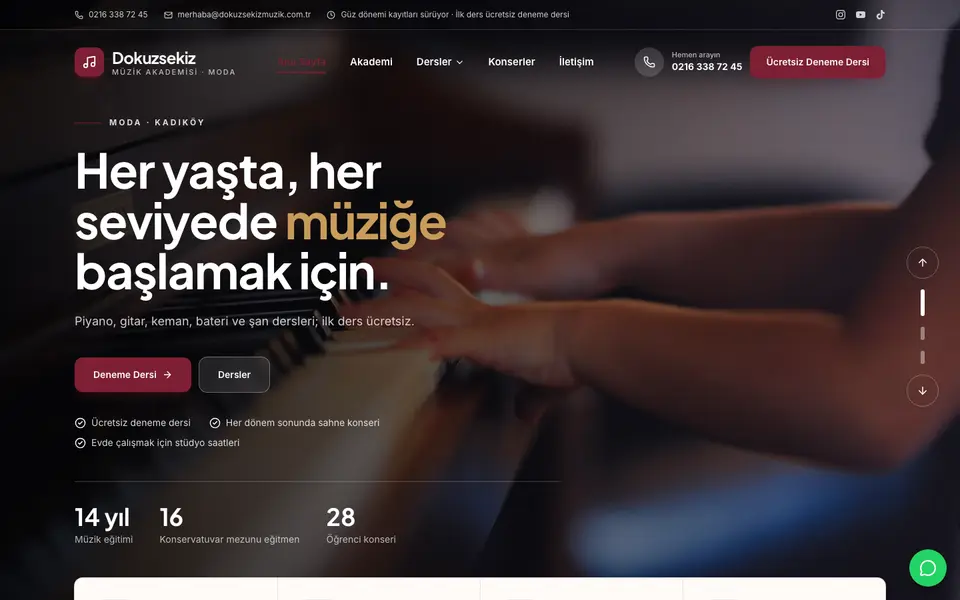 Müzik Kursu · Klasik şablonu