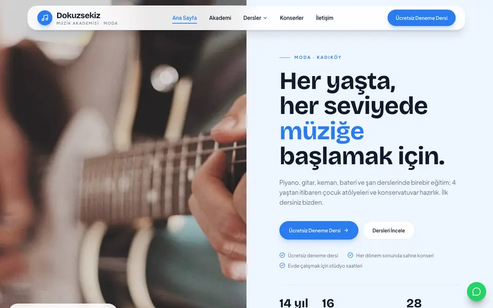 Müzik Kursu · Pastel şablonu