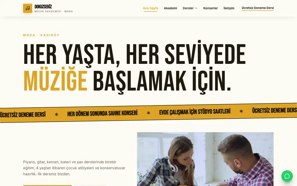 Müzik Kursu · Poster şablonu
