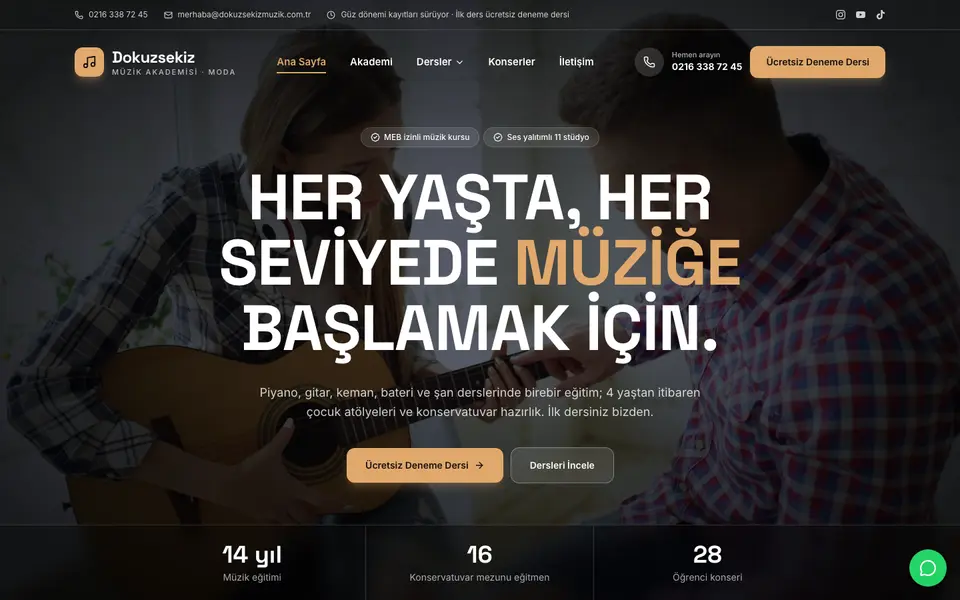 Müzik Kursu · Sahne şablonu
