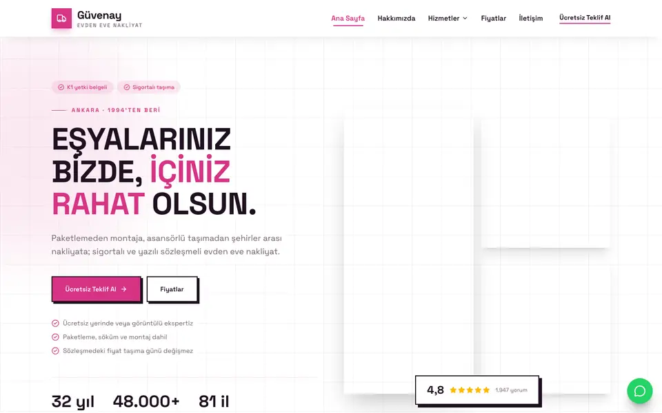 Evden Eve Nakliyat · Brutal şablonu