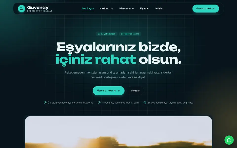 Evden Eve Nakliyat · Cam şablonu