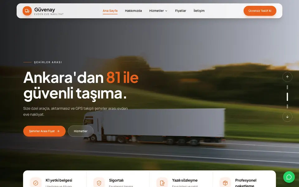 Evden Eve Nakliyat · Dinamik şablonu