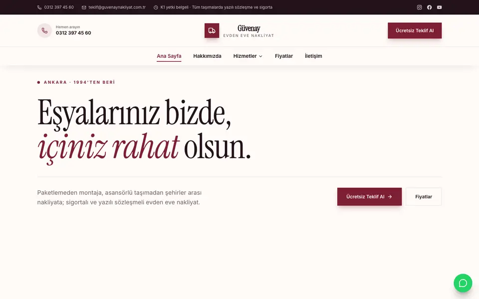 Evden Eve Nakliyat · Gazete şablonu