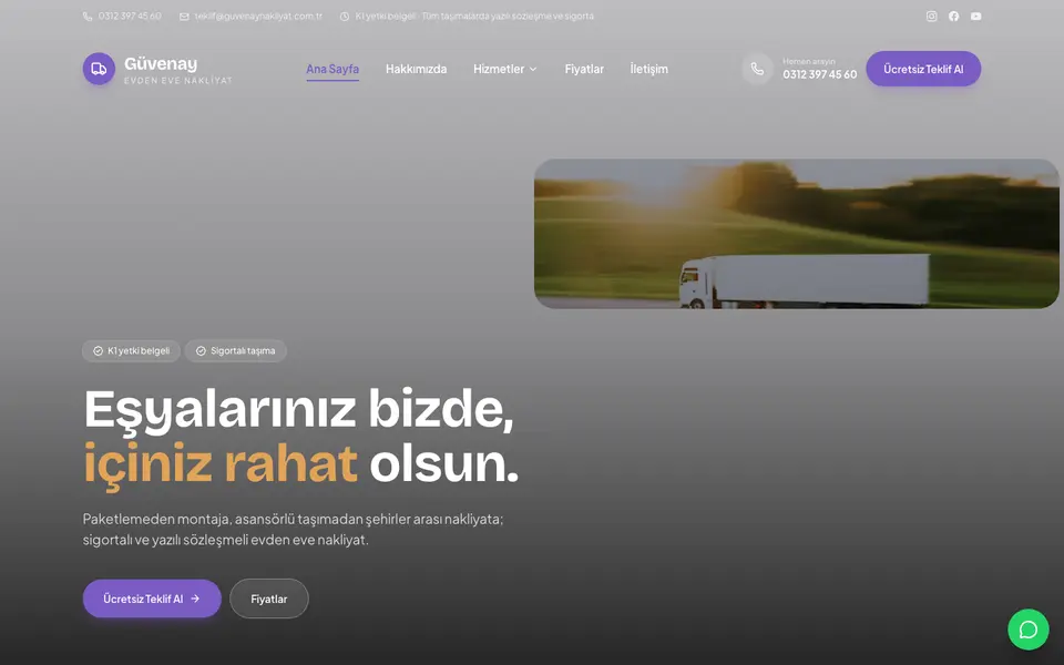 Evden Eve Nakliyat · Mozaik şablonu