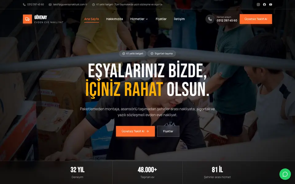 Evden Eve Nakliyat · Sinema şablonu