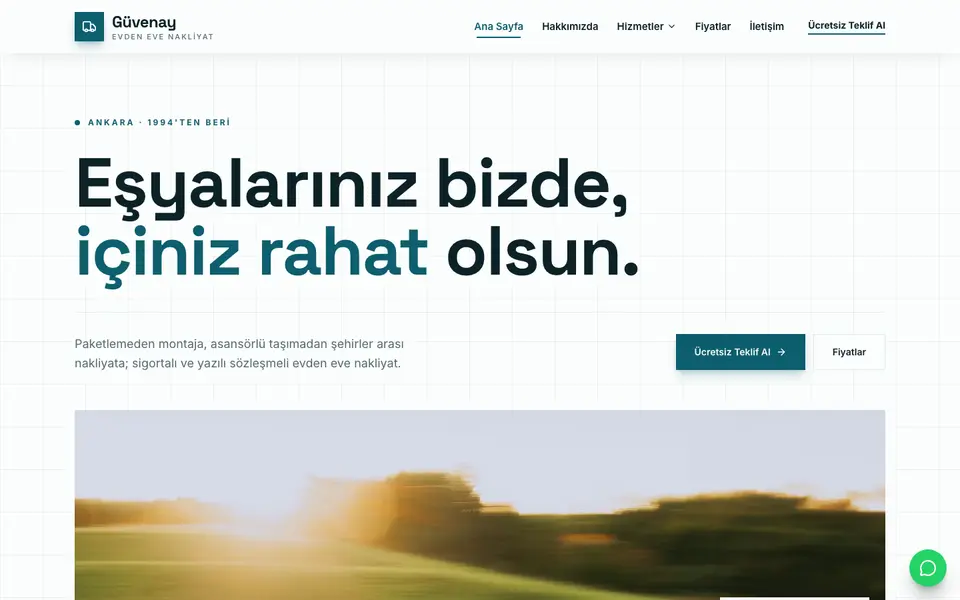 Evden Eve Nakliyat · Teknik şablonu