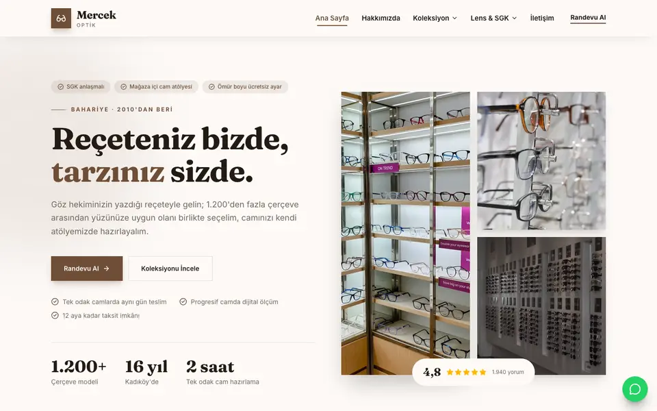 Optik · Atölye şablonu