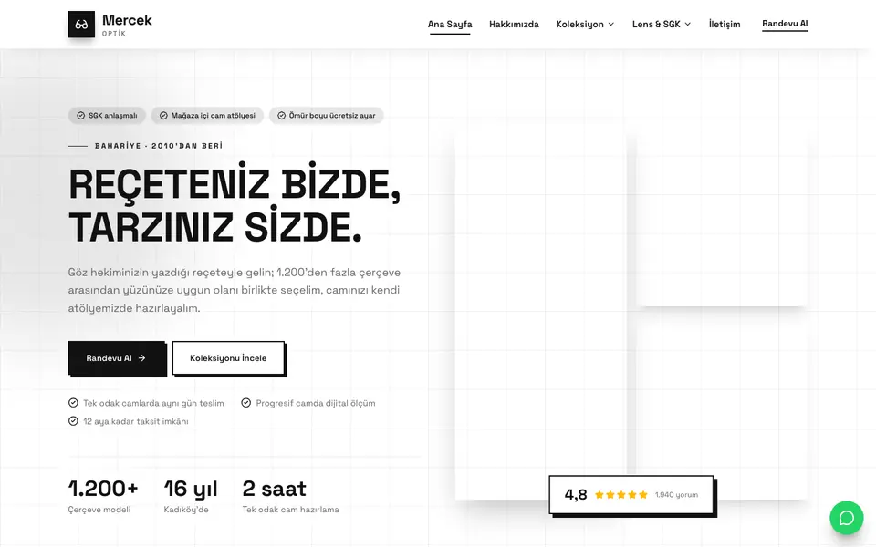 Optik · Brutal şablonu