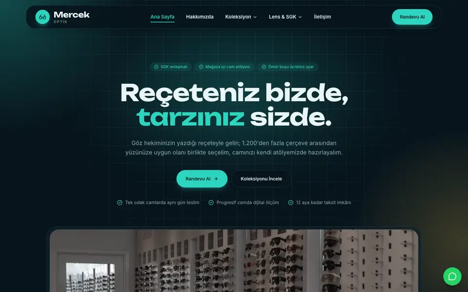 Optik · Cam şablonu