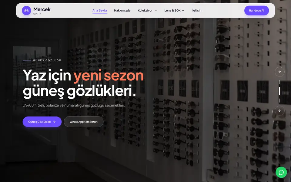 Optik · Dinamik şablonu