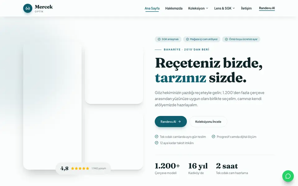 Optik · Doğal şablonu