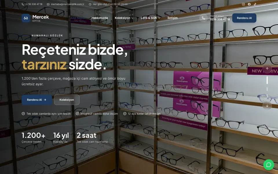 Optik · Klasik şablonu