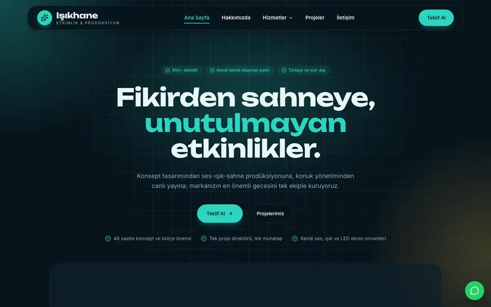 Etkinlik Organizasyonu · Cam şablonu