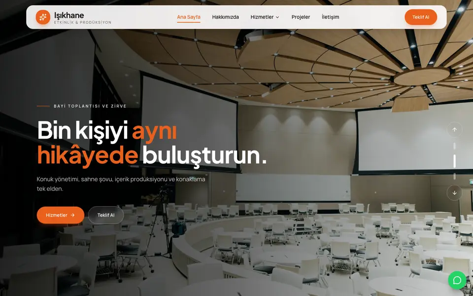 Etkinlik Organizasyonu · Dinamik şablonu
