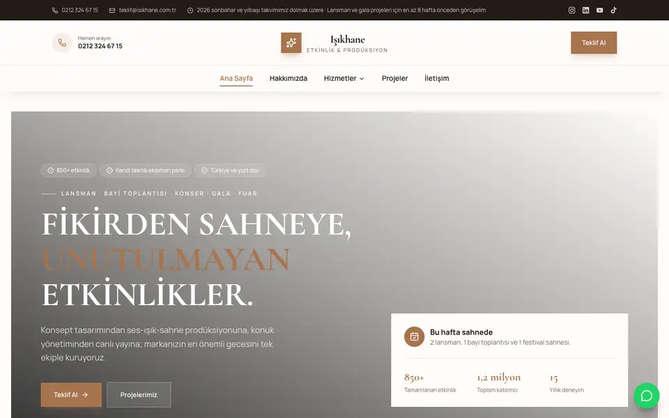 Etkinlik Organizasyonu · Elit şablonu