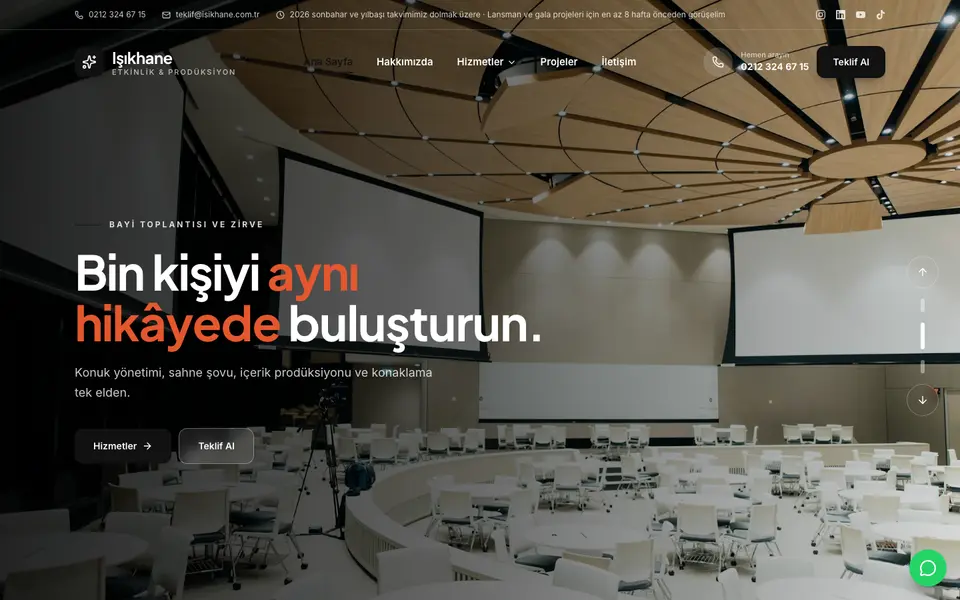 Etkinlik Organizasyonu · Klasik şablonu