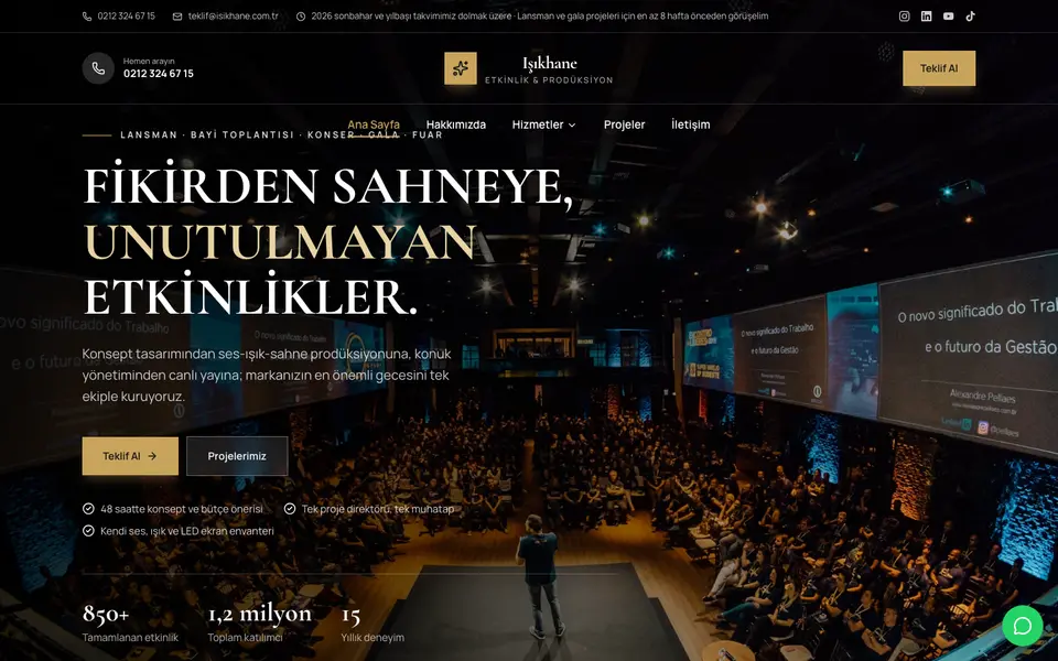 Etkinlik Organizasyonu · Lüks şablonu