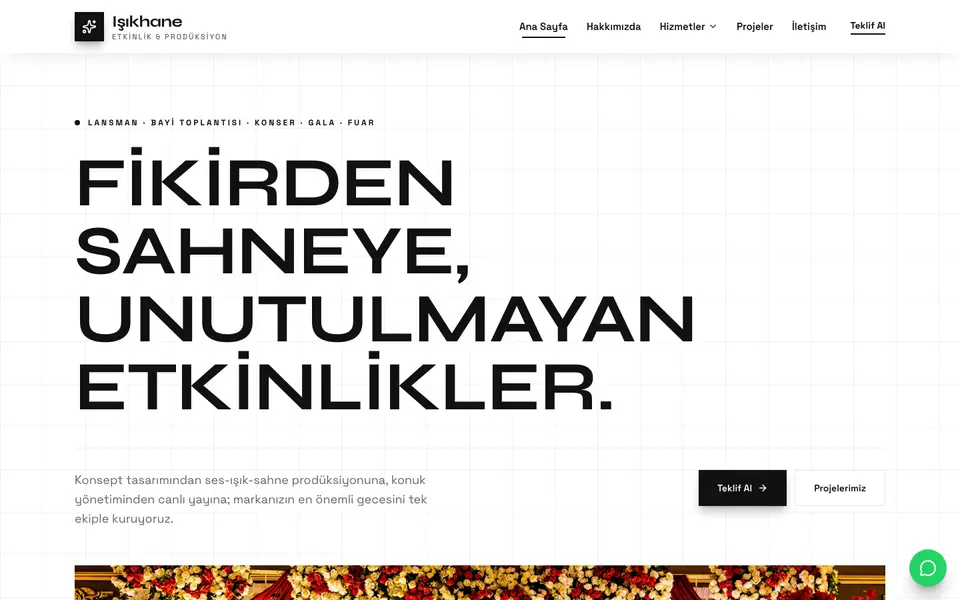 Etkinlik Organizasyonu · Monokrom şablonu