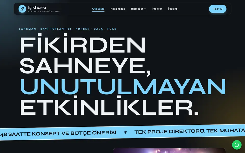 Etkinlik Organizasyonu · Neon şablonu