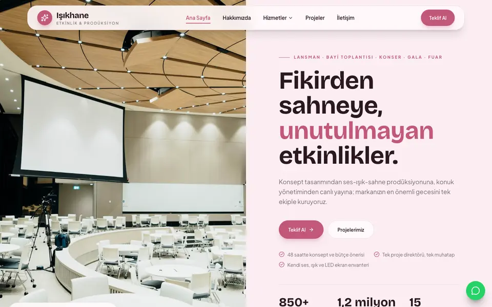 Etkinlik Organizasyonu · Pastel şablonu