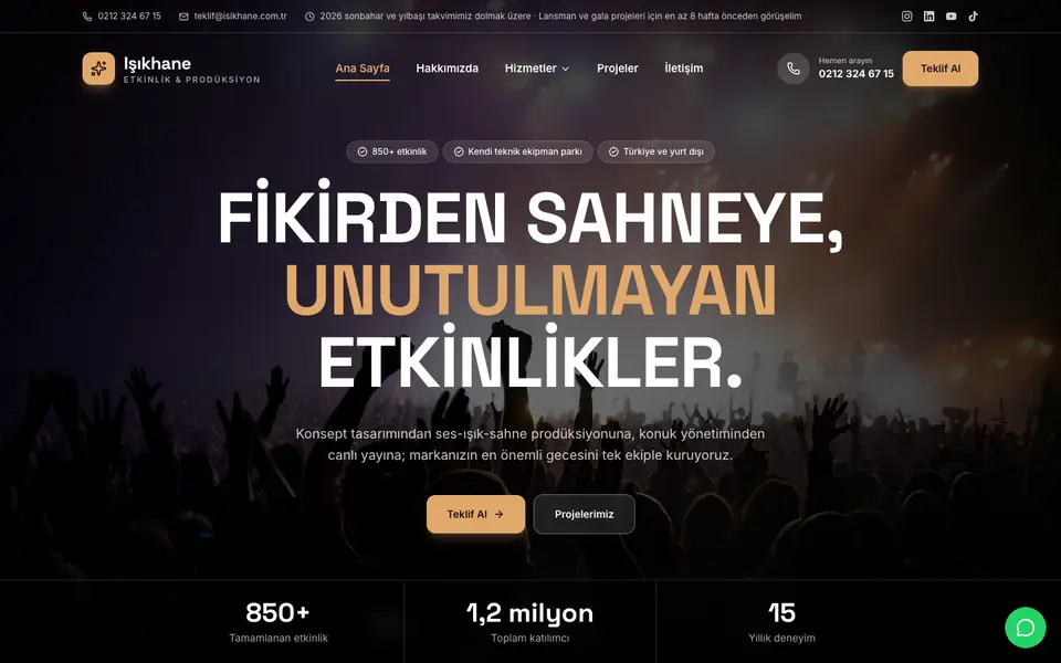 Etkinlik Organizasyonu · Sahne şablonu