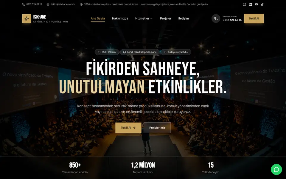 Etkinlik Organizasyonu · Sinema şablonu