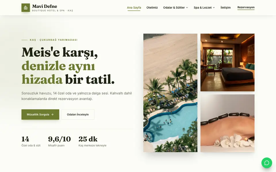 Butik Otel · Atölye şablonu