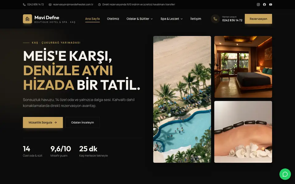 Butik Otel · Cesur şablonu