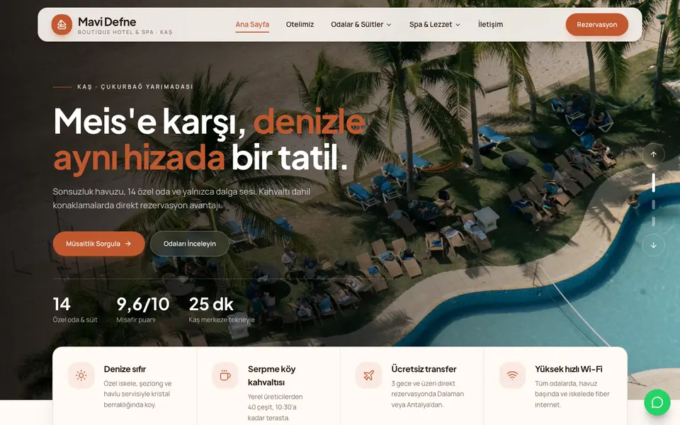 Butik Otel · Dinamik şablonu