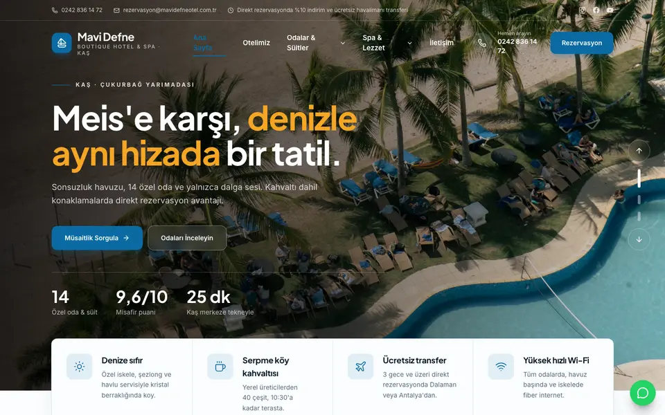 Butik Otel · Klasik şablonu
