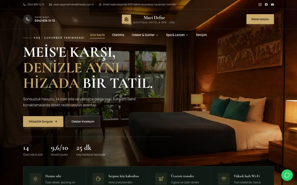 Butik Otel · Lüks şablonu
