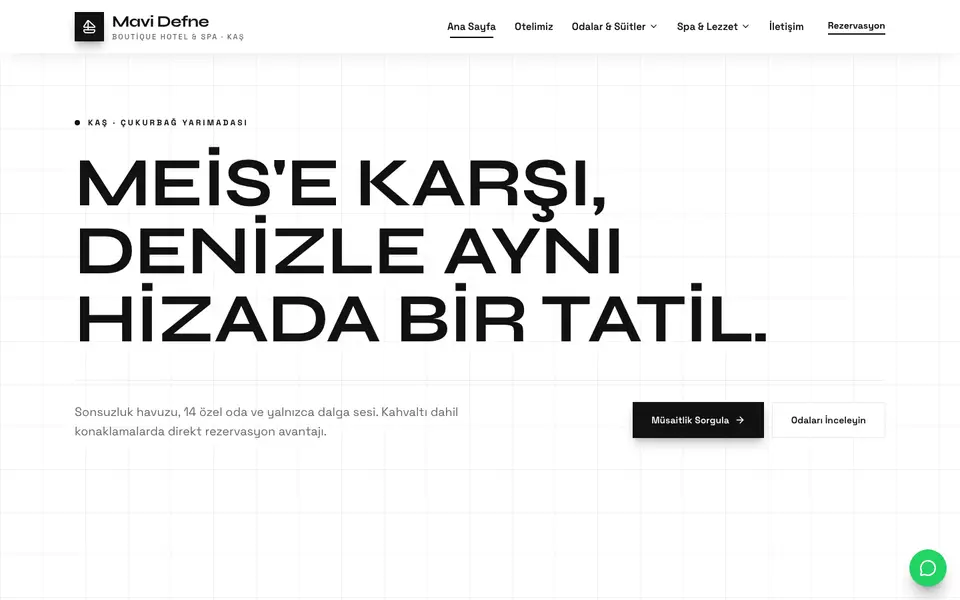Butik Otel · Monokrom şablonu