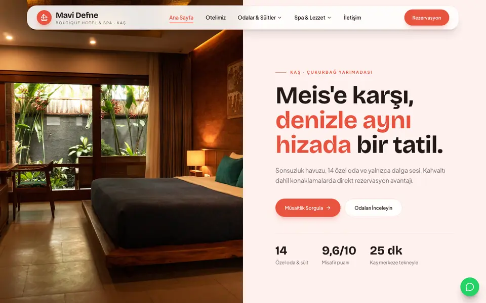 Butik Otel · Pastel şablonu
